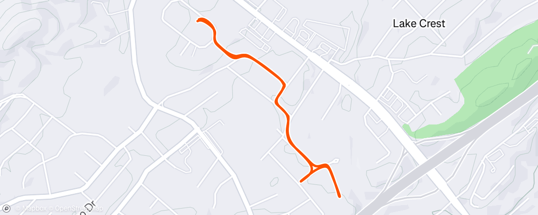 Map of the activity, ☁️ Afternoon Run