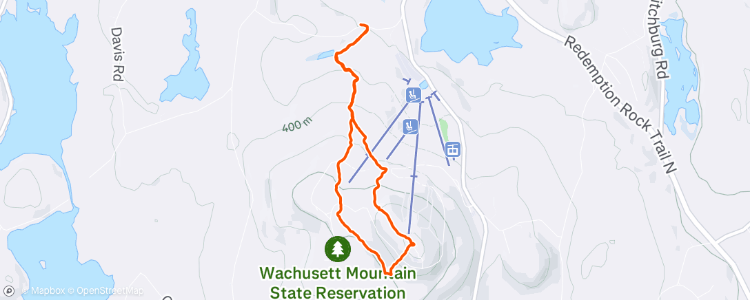 Map of the activity, Dolomites Training: Day 2