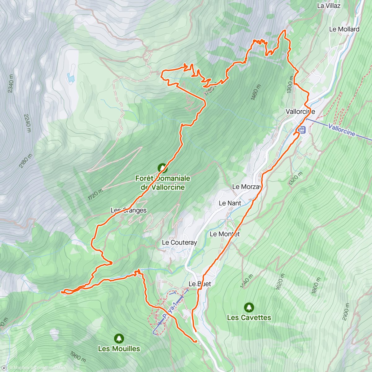 Mapa de la actividad (Vallorcine / Balade en duo)