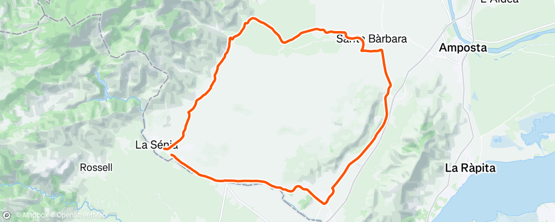 Map of the activity, Evening Ride