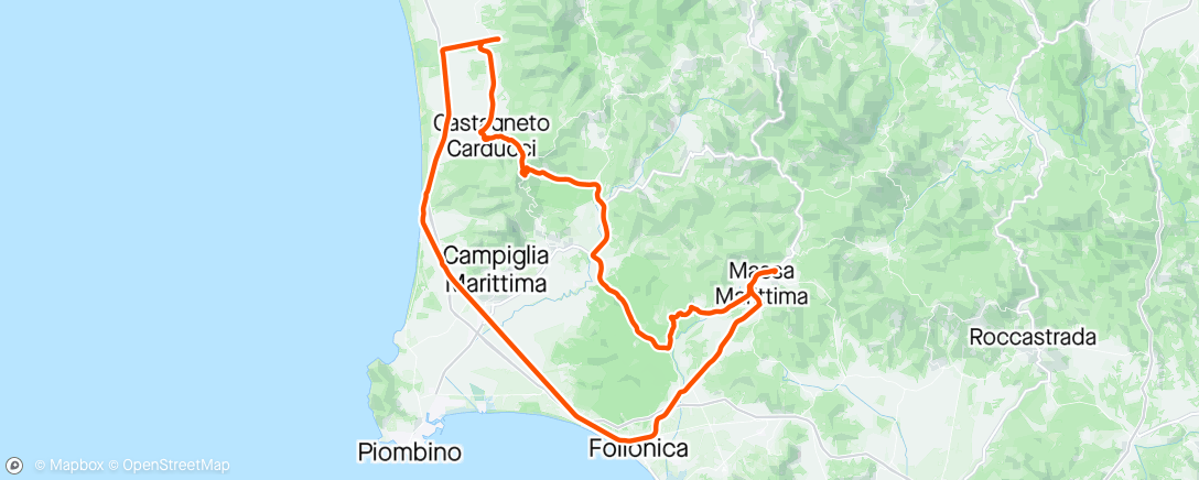 アクティビティ「Bolgheri e Castagneto」の地図