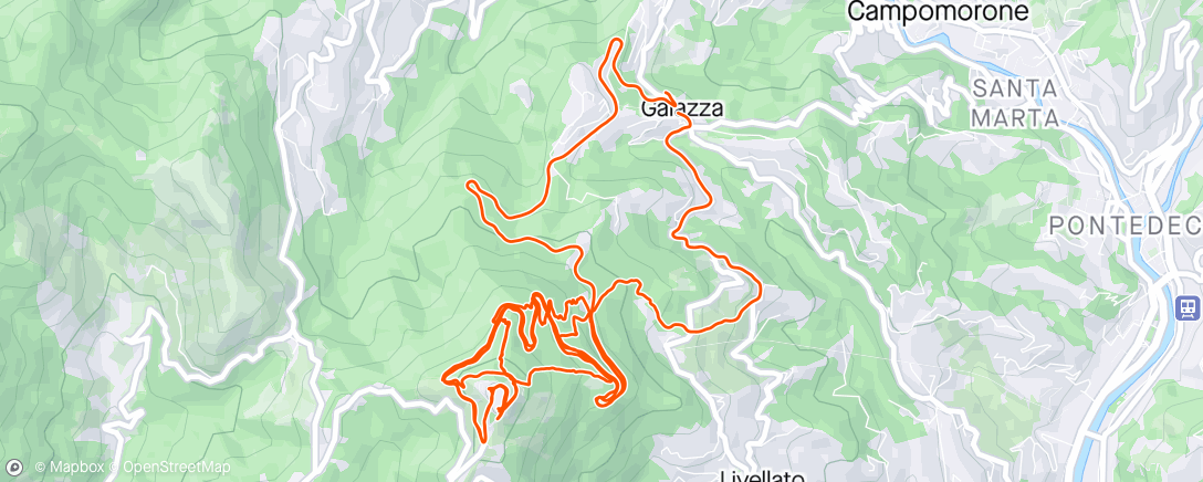 Map of the activity, MTB: guardia Trail