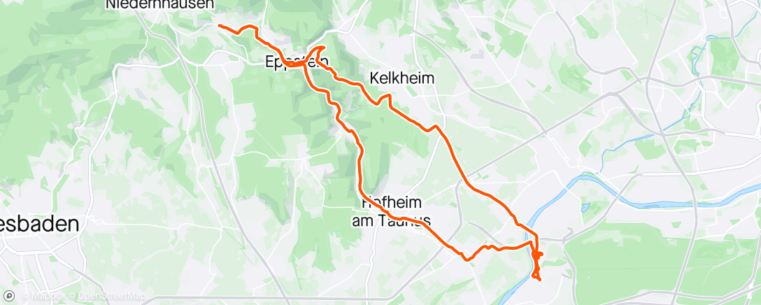Map of the activity, Graveltour zum Kastanienhof in Niederjosbach