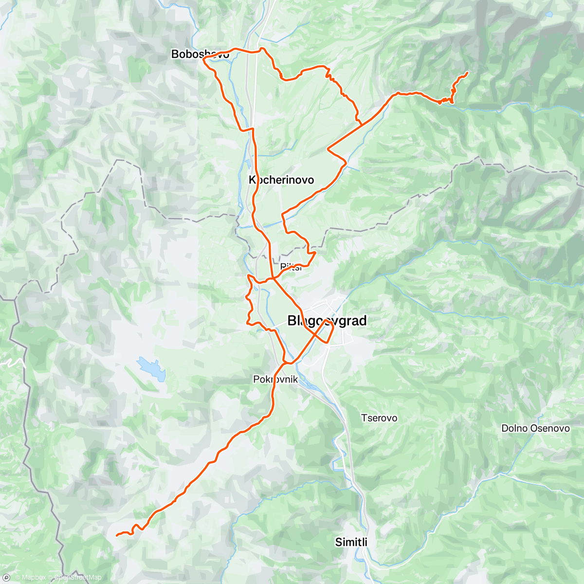 Map of the activity, Lunch Ride