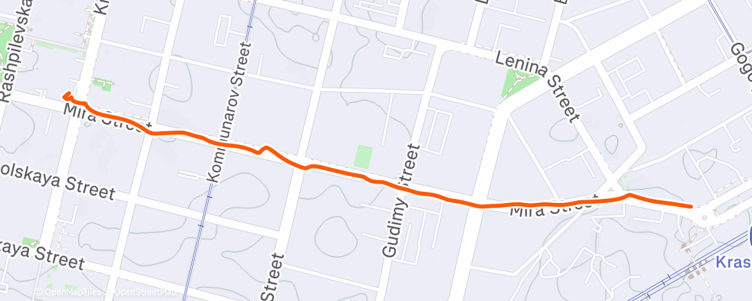 Map of the activity, Afternoon Hike