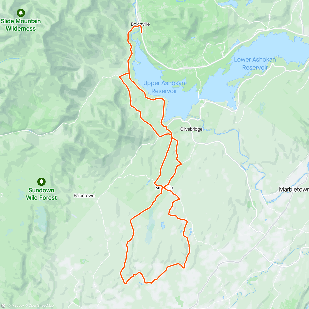 Map of the activity, Early Season Open Ride