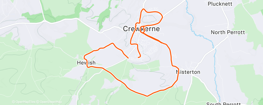 Map of the activity, CRC Club Run