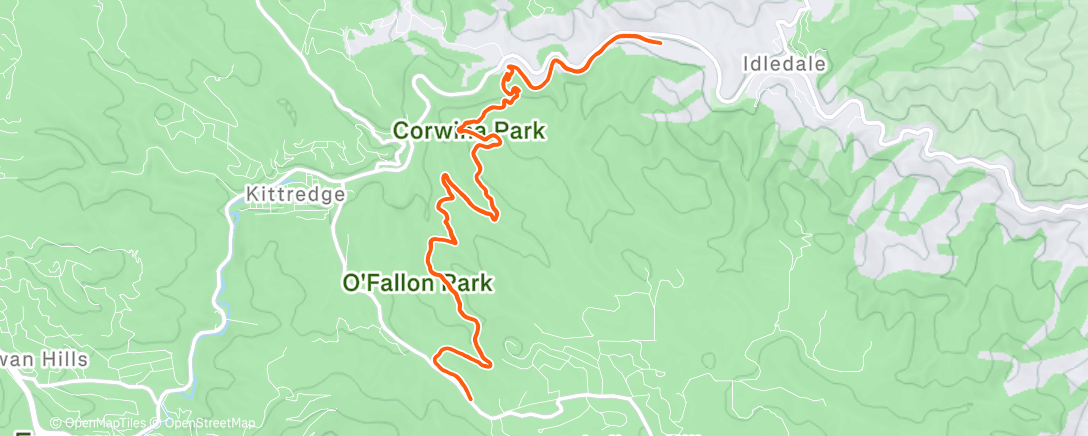 Map of the activity, Dry (trails) January