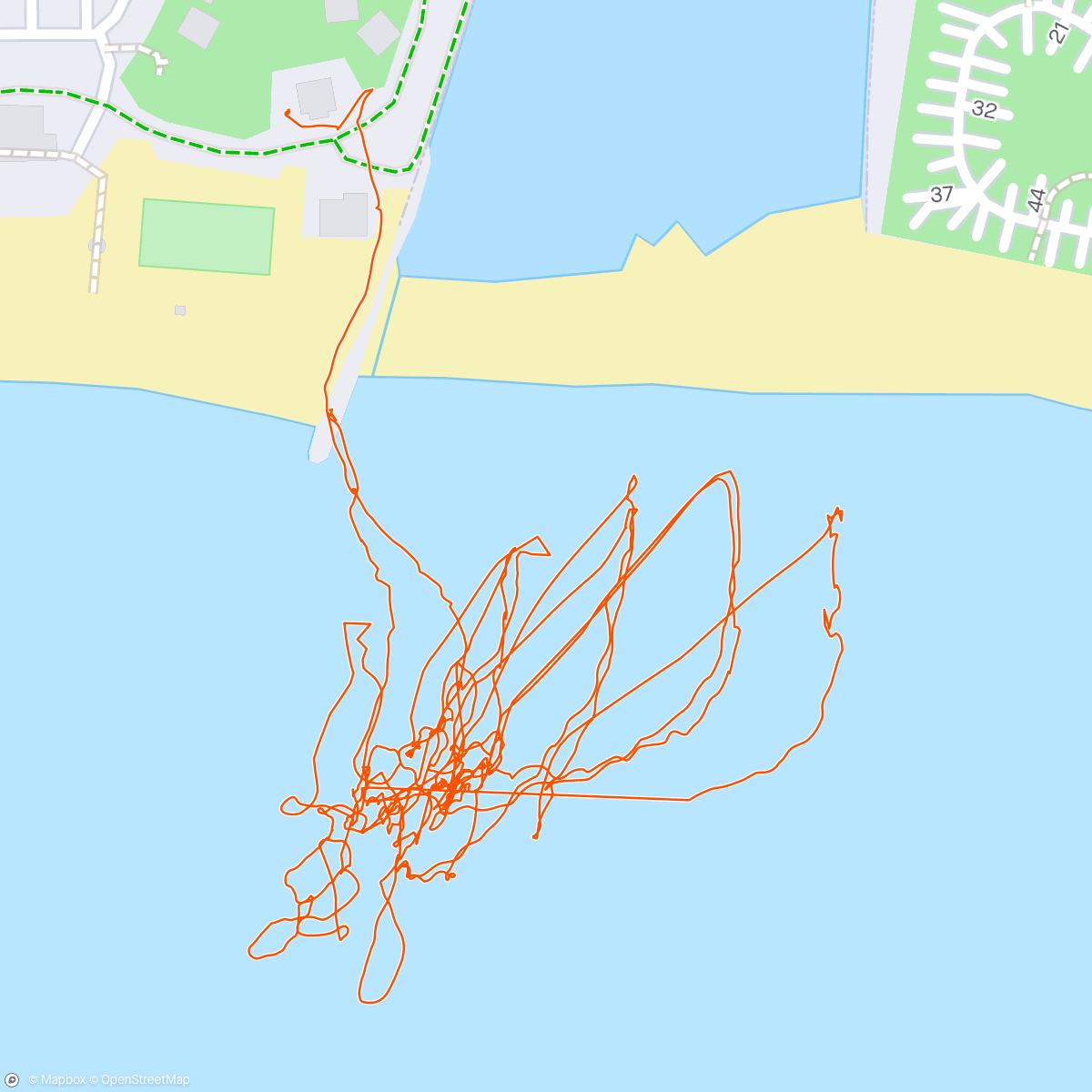 Map of the activity, Surf with Derek and his roommates from BYU