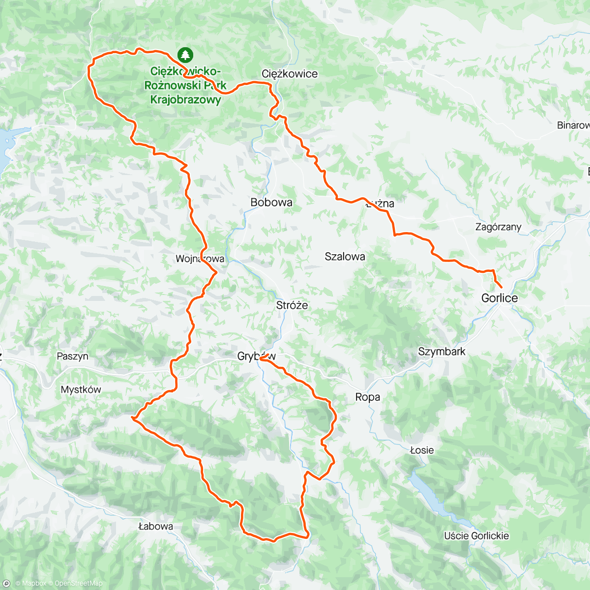Map of the activity, Królowa Polska i Leśne Cymbały
