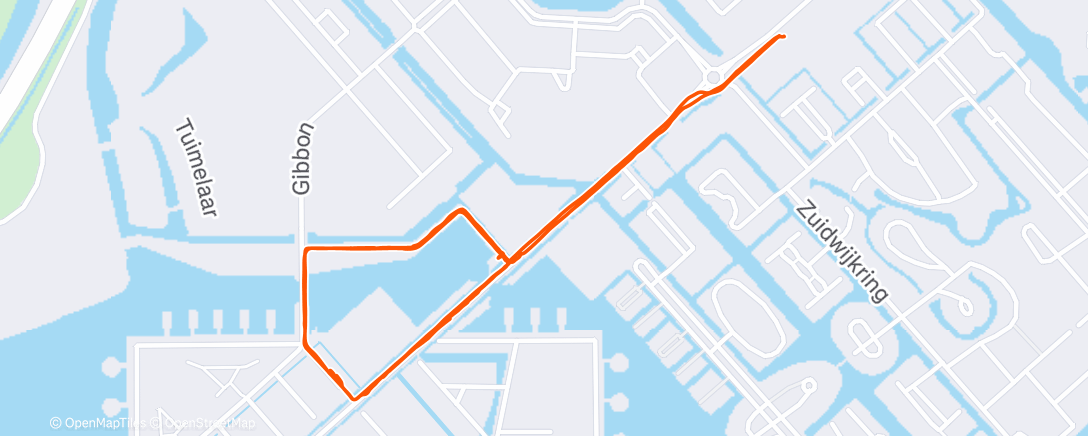 Map of the activity, Avondloop