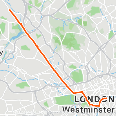 The Queen's Walk | 17.5 km Running Route on Strava