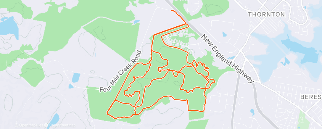 Map of the activity, Morning Run