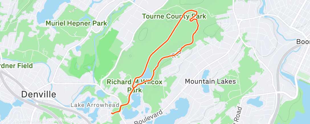 Map of the activity, Morning Mountain Bike Ride