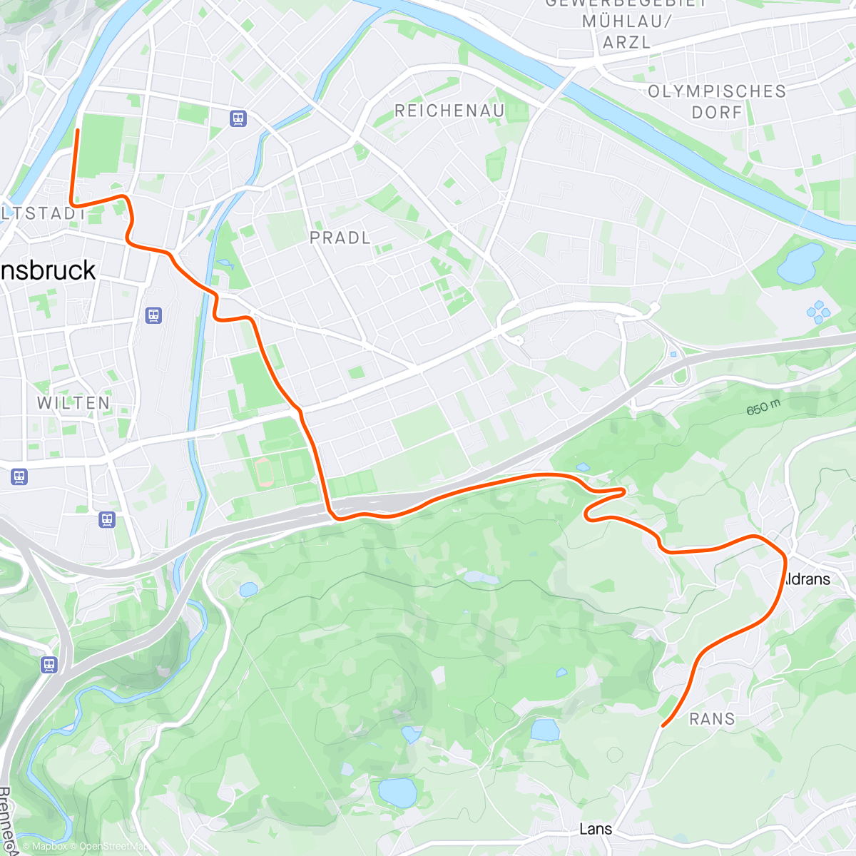 Map of the activity, Zwift - Ramp Test in Innsbruck