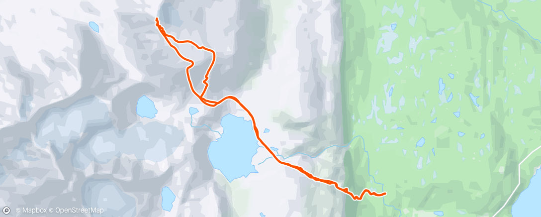 Map of the activity, Fastdalstinden