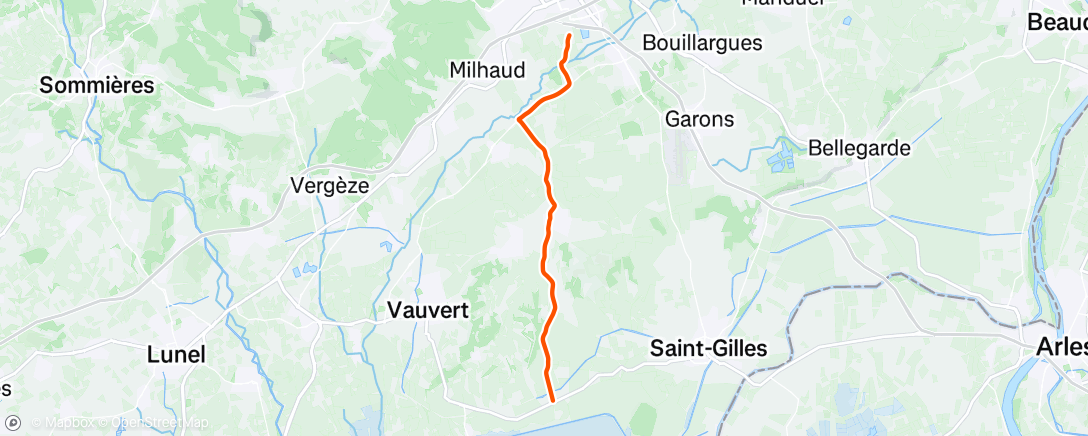 Map of the activity, Vélo  le matin