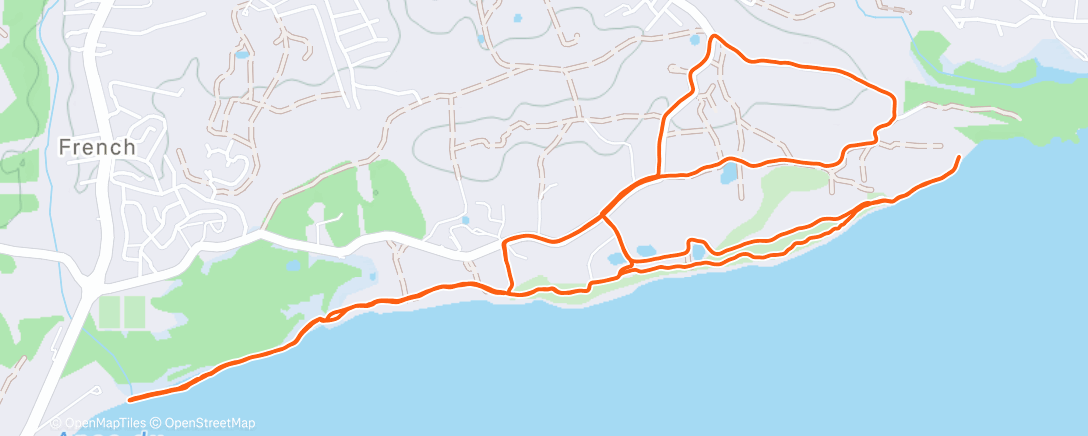 Map of the activity, Course à pied dans l'après-midi