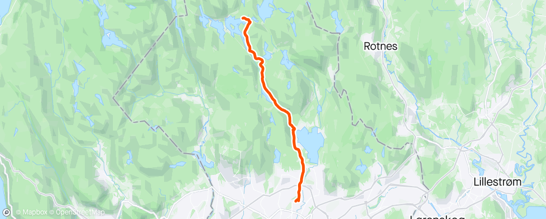 Map of the activity, ⛅ Oslo - Kutangen 16/1