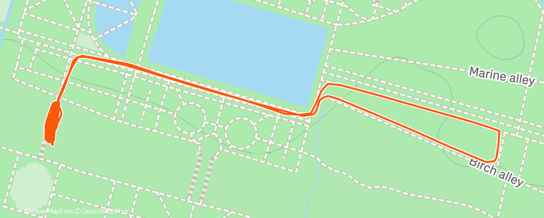 Map of the activity, Lunch Workout