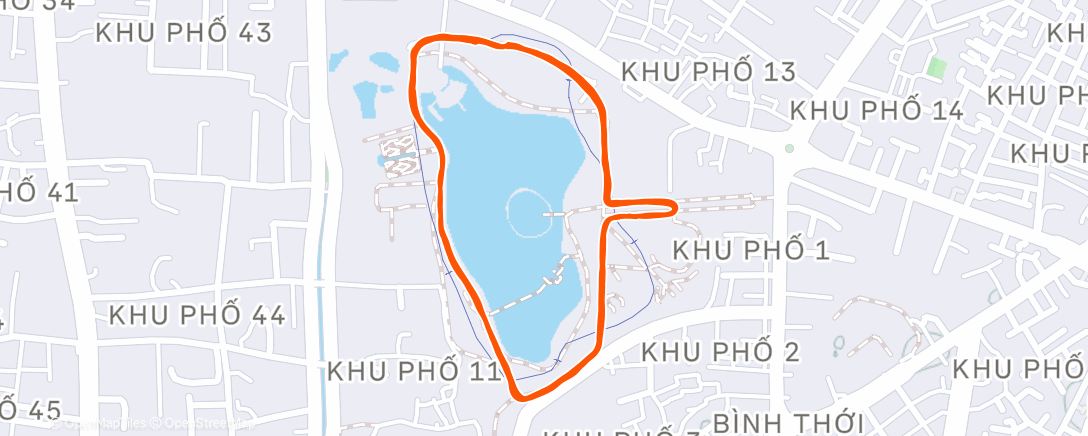 Map of the activity, Morning Run