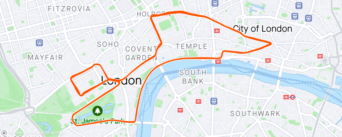 Map of the activity, RIDE LONDON #3