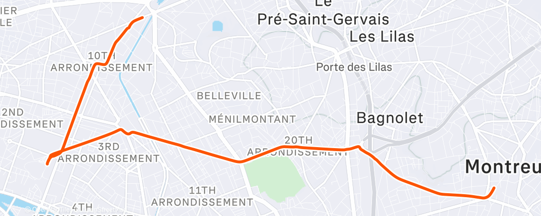 Map of the activity, Sortie vélo dans l'après-midi