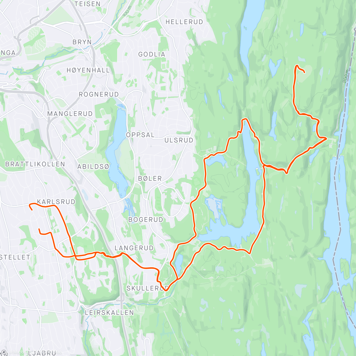 Карта физической активности (Morning Ride 1. tur i marka i år, fin tur Haukåsen mtb)
