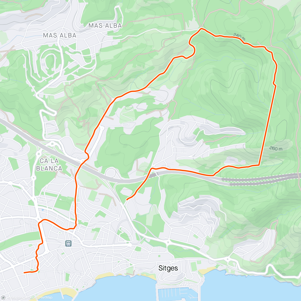 Map of the activity, Team hike
