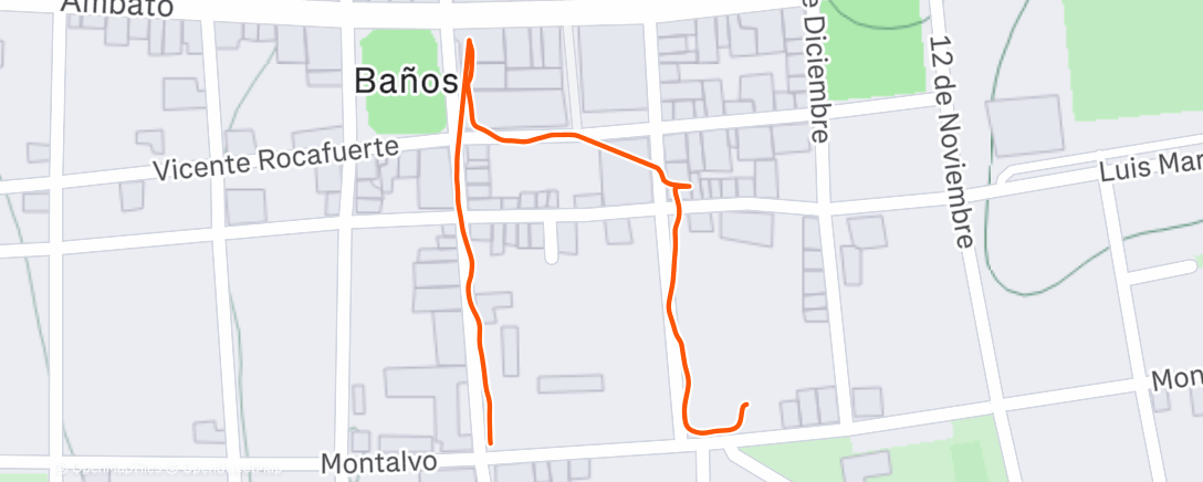 Map of the activity, Caminata por la tarde