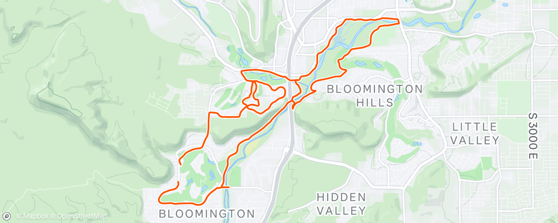 Map of the activity, Lunch Ride