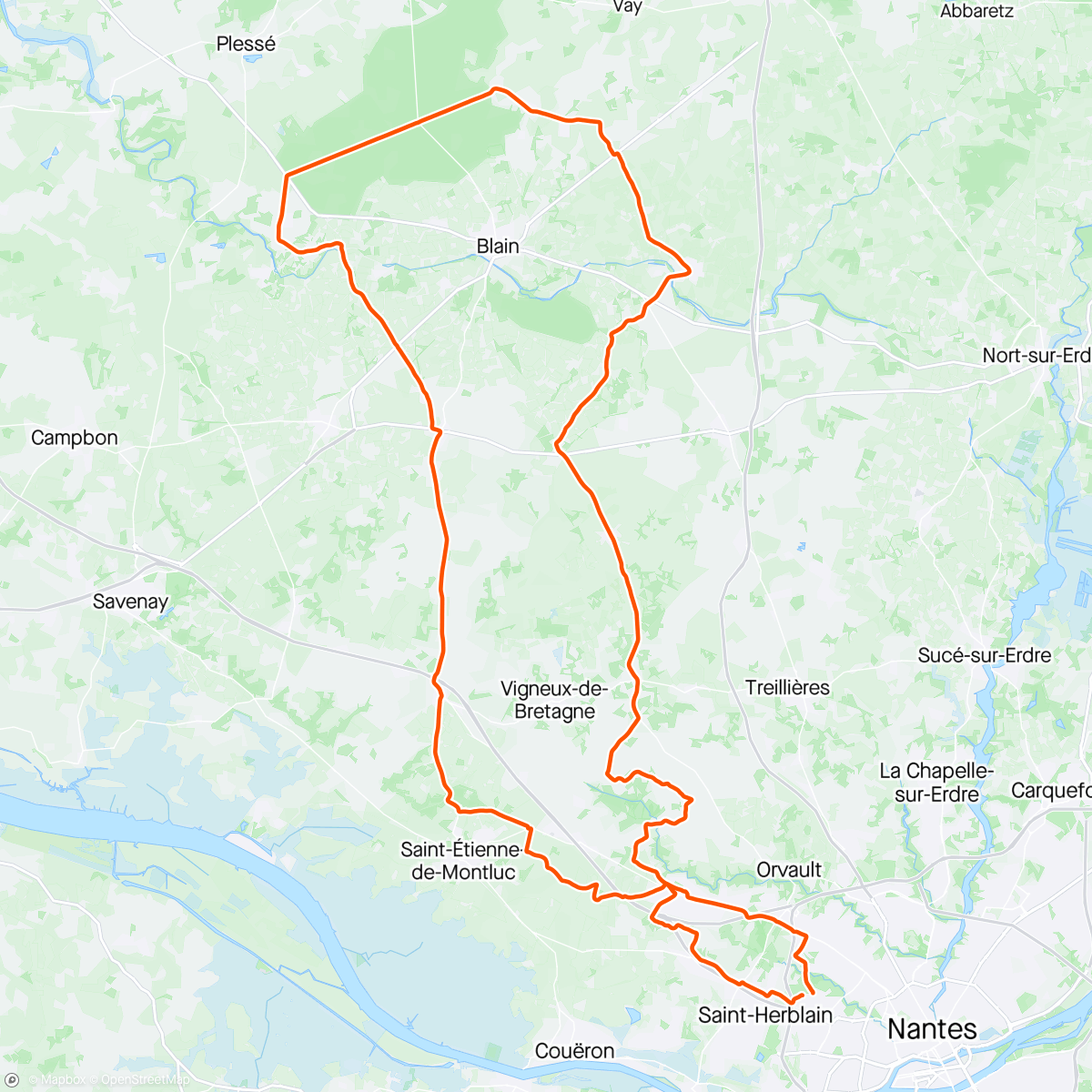 Mapa de la actividad (Ami du vélo 😅)