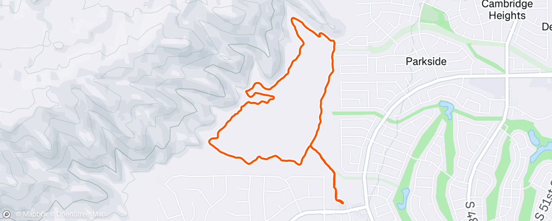 Map of the activity, Morning Run