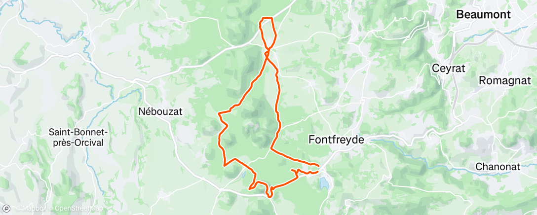 Mapa de la actividad (Sortie VTT le matin)