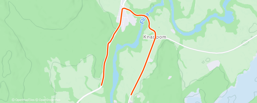 Map of the activity, Afternoon Run