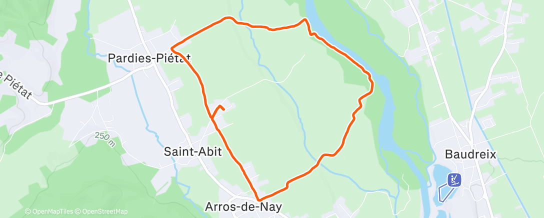 Map of the activity, Marche dans l'après-midi