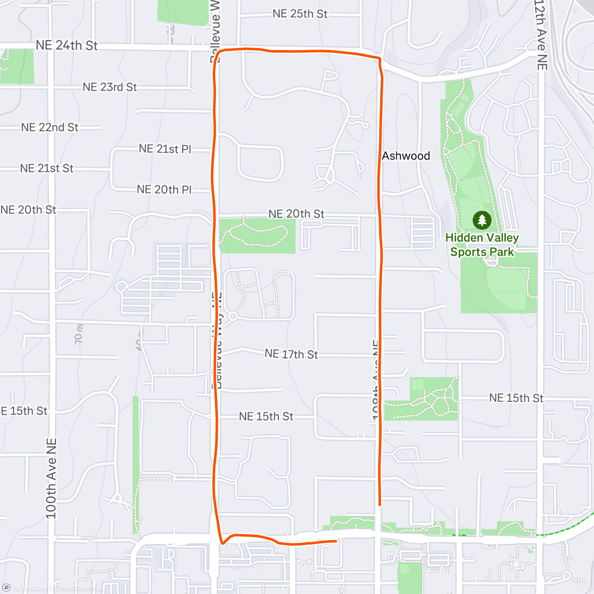 Map of the activity, Post storm run