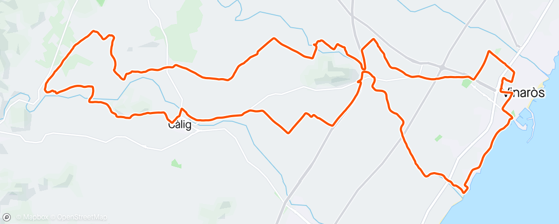 Mapa de la actividad, Bicicleta de montaña por la tarde