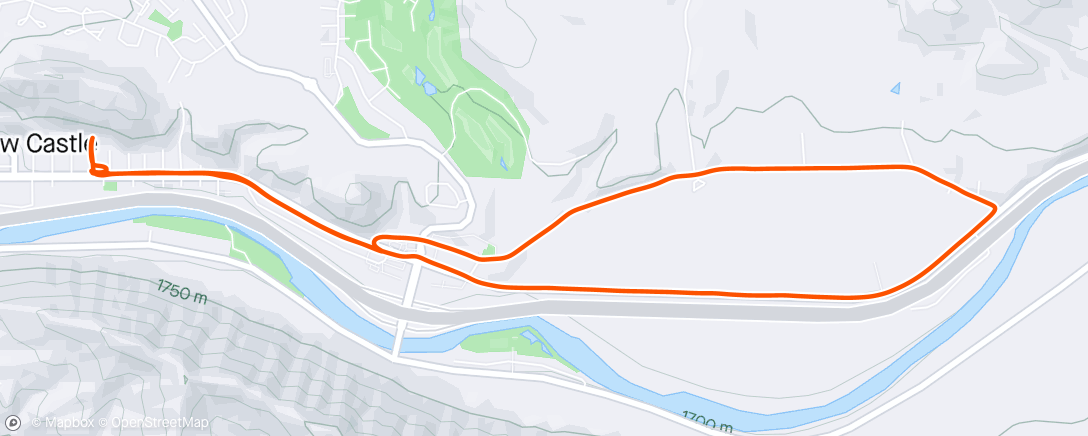 Map of the activity, Afternoon Run w/ 6 strides