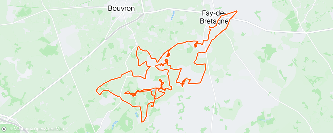 Map of the activity, Rando vtt Fay de Bretagne