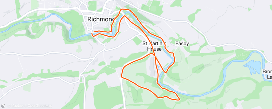 Map of the activity, Evening Run