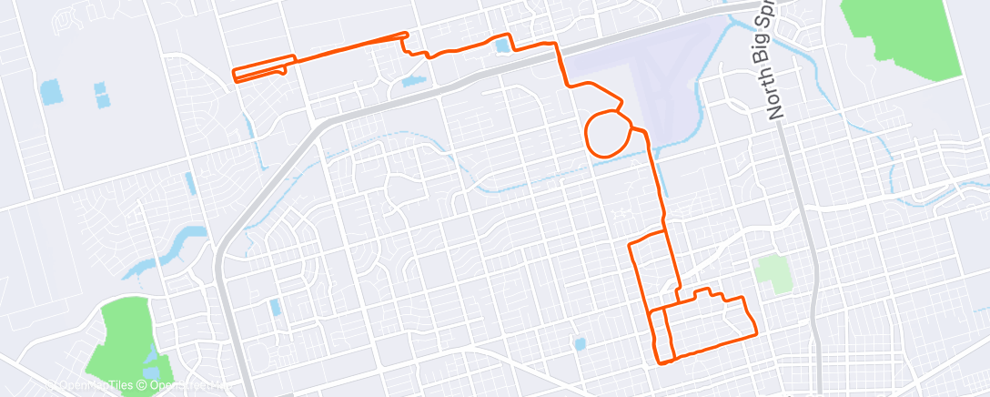 Map of the activity, Morning Run