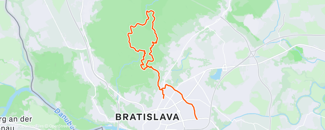 Map of the activity, sneh a ja jazdim v lese juch