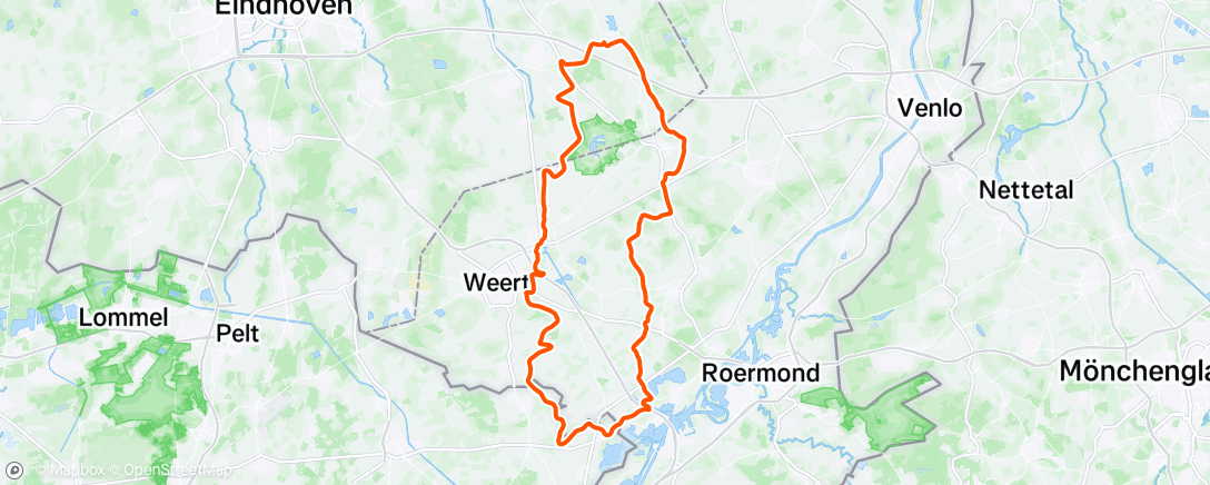 Mapa de la actividad, Rondje 8 trimmers A+/A met kapitein Geert 🚴🏻‍♂️🌤️