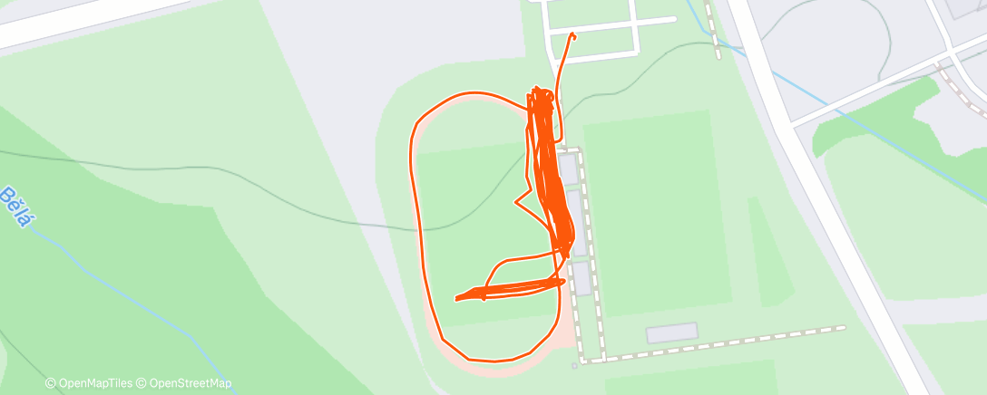 Map of the activity, Afternoon Run