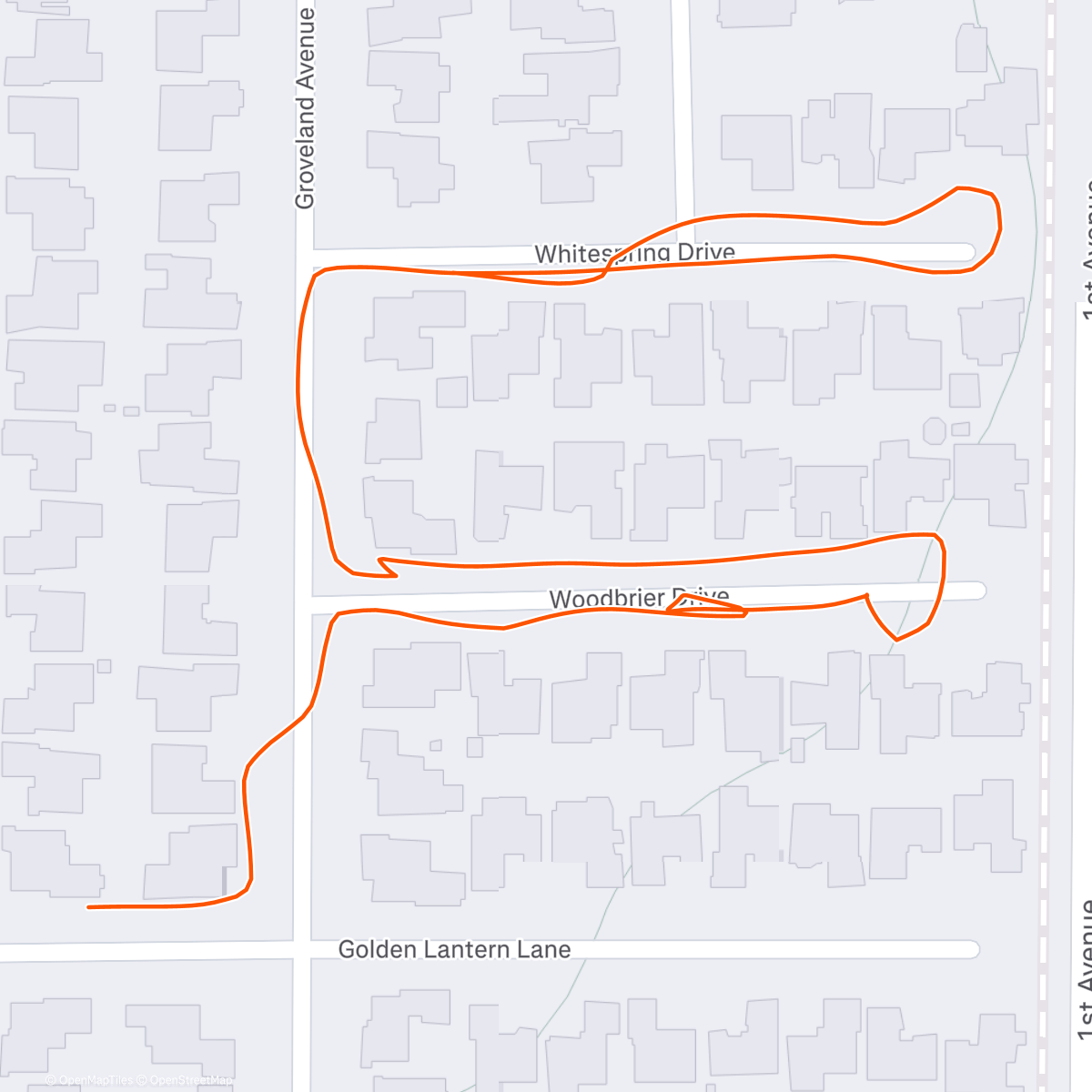 Map of the activity, Afternoon Walk