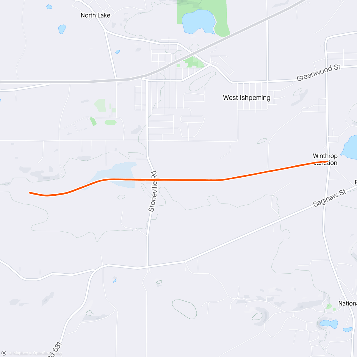 Map of the activity, Murphy Ride