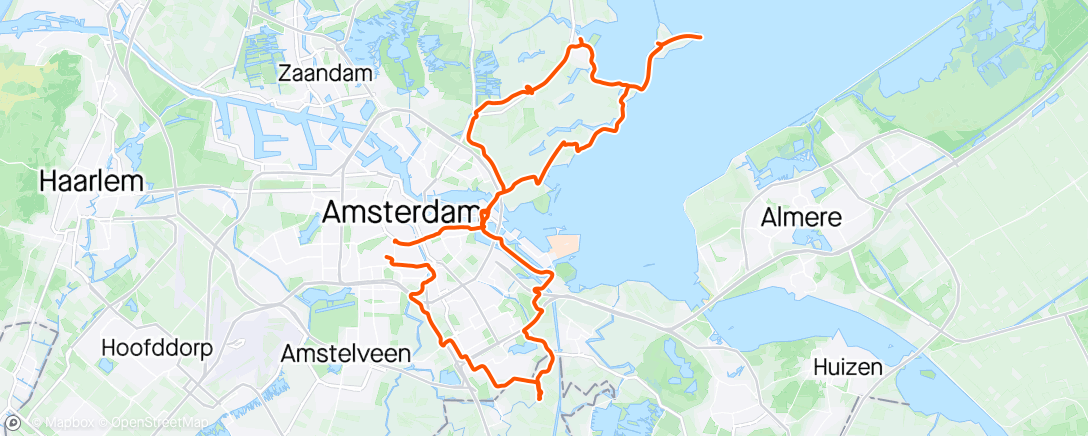 Map of the activity, Ronde van Amsterdam