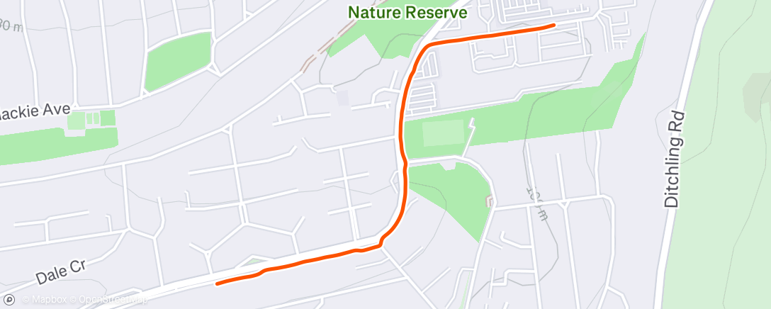 Map of the activity, Run to gym