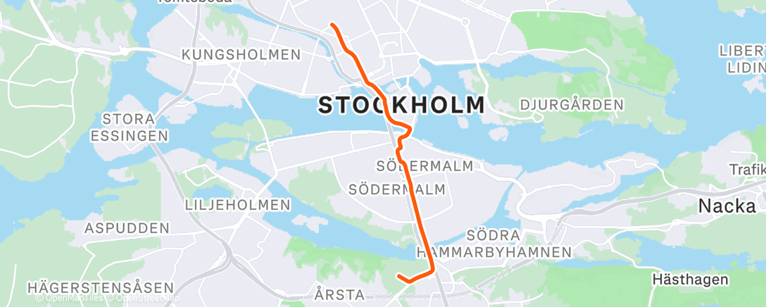 Map of the activity, Afternoon Ride